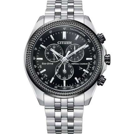 Citizen Men's Watch - Brycen Eco-Drive Alarm Chrono Black Dial Bracelet | BL5566-50E ,