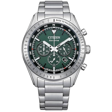 Citizen Men's Watch - Weekender Eco-Drive chronograph Green Dial Bracelet | CA4600-89X ,