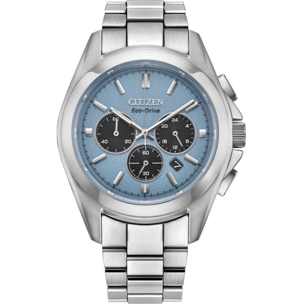 Citizen Men's Watch - Sport Luxury Chrono Green Dial Silver Tone Bracelet | CA4680-55L ,
