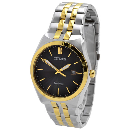 Citizen Men's Watch - Corso Eco-Drive Black Dial Two Tone Bracelet | BM7334-58E ,