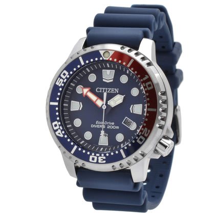Citizen Men's Watch - Promaster Dive Eco-Drive Blue Dial Rubber Strap | BN0168-06L ,
