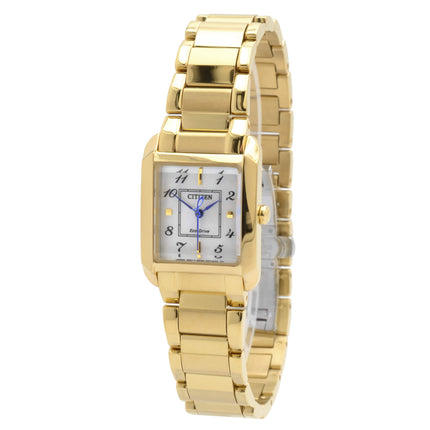 Citizen Women's Watch - Bianca Eco-Drive White Dial Yellow Gold Bracelet | EW5602-57D ,