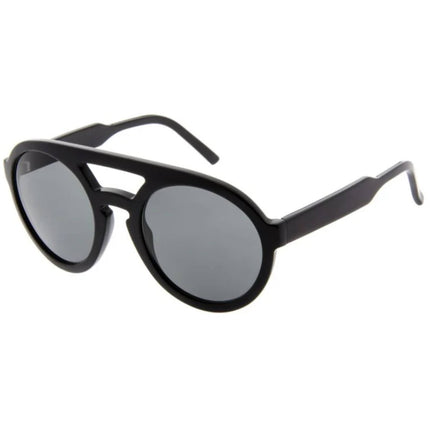 Andy Wolf Men's Sunglasses - Black Acetate Full Rim Aviator Shape Frame | LEONARD A ,