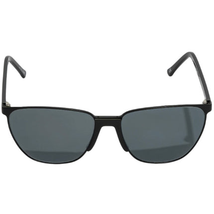 Andy Wolf Men's Sunglasses - Black Full Rim Square Frame Dark Grey Lens | POOLEY A ,