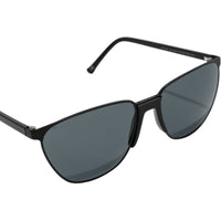 Andy Wolf Men's Sunglasses - Black Full Rim Square Frame Dark Grey Lens | POOLEY A ,