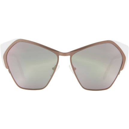 Andy Wolf Women's Sunglasses - Copper White Metal Full Rim Cat Eye Frame | POWER C ,