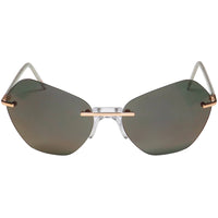 Andy Wolf Women's Sunglasses - Gold Metal Rimless Geometric Shape Frame | CALLA F ,