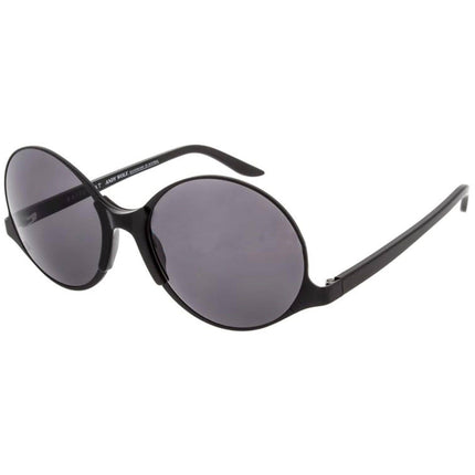 Andy Wolf Women's Sunglasses - Black Full Rim Round Frame Dark Grey Lens | ELODIE A ,