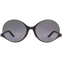 Andy Wolf Women's Sunglasses - Black Full Rim Round Frame Dark Grey Lens | ELODIE A ,