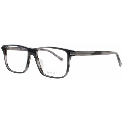 Chopard Men's Eyeglasses - Black/Crystal Acetate Rectangular Frame | VCH296 06X7 ,