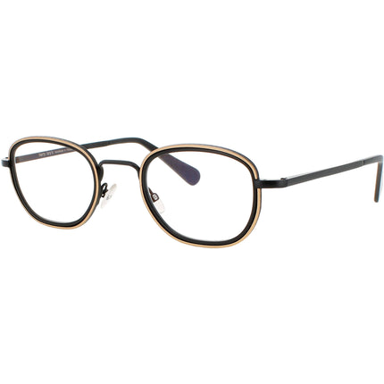 Harry Lary Unisex Eyeglasses - Metal/Acetate Black/Gold Full Rim Geometric | POKY 101 ,