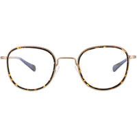 Harry Lary Unisex Eyeglasses - Metal/Acetate Black/Gold Full Rim Geometric | POKY 101 ,