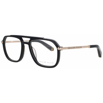 Philipp Plein Men's Eyeglasses - Acetate Black Full Rim Square Frame | VPP018M 700 ,