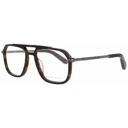 Philipp Plein Men's Eyeglasses - Acetate Brown Full Rim Square Frame | VPP018M 722 ,