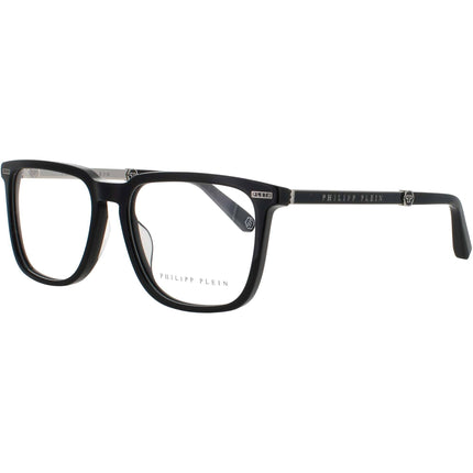 Philipp Plein Men's Eyeglasses - Acetate Shiny Black Full Rim Square | VPP058M 700 ,