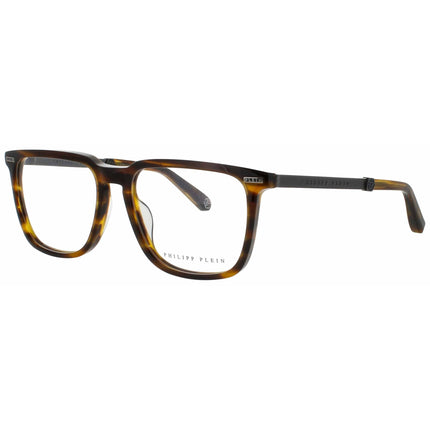 Philipp Plein Unisex Eyeglasses - Brown Havana Full Rim Square Frame | VPP058M 09FM ,