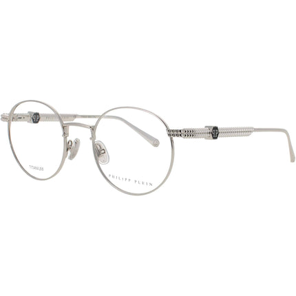 Philipp Plein Unisex Eyeglasses - Metal Palladium Full Rim Round Frame | VPP061M 579 ,