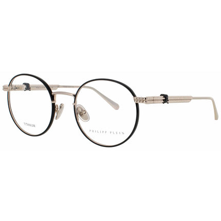 Philipp Plein Unisex Eyeglasses - Shiny Rose Gold/Black Full Rim Frame | VPP061V 300 ,