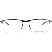 Porsche Design Men's Eyeglasses - Metal Black/Gunmetal Rectangular Frame | P8371 54C ,