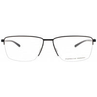 Porsche Design Men's Eyeglasses - Black/Brown Half Rim Rectangular Frame | P8399 59A ,