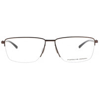Porsche Design Men's Eyeglasses - Brown/Black Half Rim Rectangular Frame | P8399 59C ,