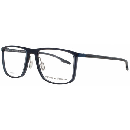 Porsche Design Men's Eyeglasses - Plastic Blue Full Rim Rectangular Frame | P8738 56B ,
