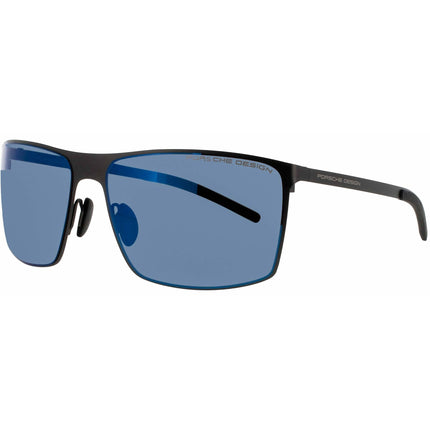 Porsche Design Men's Sunglasses - Gunmetal Full Rim Blue Lens Rectangular | P8667 64C ,