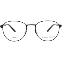 Porsche Design Men's Eyeglasses - Black Clear Lens Full Rim Round Frame | P8369 52A ,