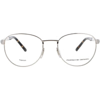 Porsche Design Unisex Eyeglasses - Metal Palladium Full Rim Round Frame | P8369 52C ,