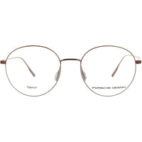 Porsche Design Unisex Eyeglasses - Copper Clear Lens Full Rim Round Frame | P8383 50D ,