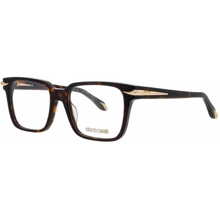 Roberto Cavalli Unisex Eyeglasses - Dark Havana Full Rim Square Frame | VRC019M 722 ,