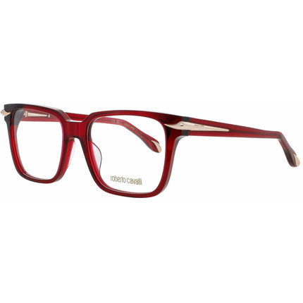 Roberto Cavalli Unisex Eyeglasses - Transparent/Bordeaux Square Frame | VRC019M 954Y ,