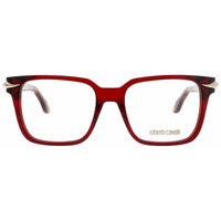 Roberto Cavalli Unisex Eyeglasses - Transparent/Bordeaux Square Frame | VRC019M 954Y ,