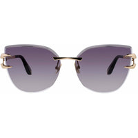Roberto Cavalli Unisex Sunglasses - Metal Rose Gold Rimless Cat Eye Frame | SRC043 300 ,