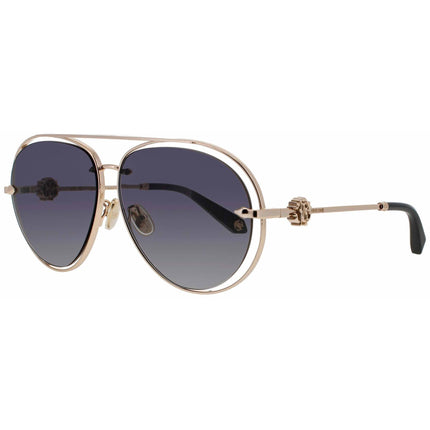 Roberto Cavalli Women's Sunglasses - Rose Gold Full Rim Aviator Frame | SRC032M 300 ,