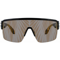 Roberto Cavalli Unisex Sunglasses - Shiny Black Half Rim Shield Frame | SRC037M Z42G ,