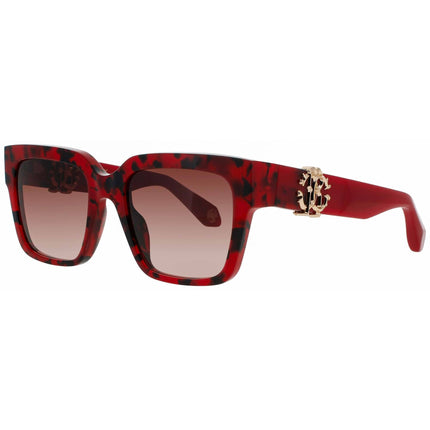 Roberto Cavalli Women's Sunglasses - Acetate Red Full Rim Square Frame | SRC040M 07MT ,