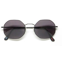 Andy Wolf Men's Sunglasses - Matte Black Geometric Frame Grey Lens | PRESTON E ,