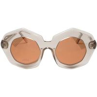 Andy Wolf Women's Sunglasses - Brown Acetate Full Rim Geometric Frame | ANTONIA C ,