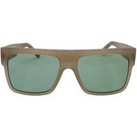 Andy Wolf Unisex Sunglasses - Clear Beige Acetate Full Rim Square Frame | AUSTIN G ,