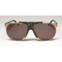 Andy Wolf Men's Sunglasses - Matte Gold/Matte Tortoise Metal Pilot Frame | CORTEZ B ,