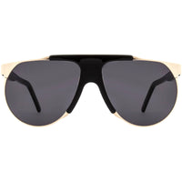Andy Wolf Men's Sunglasses - Black/Gold Metal Full Rim Pilot Shape Frame | CORTEZ D ,