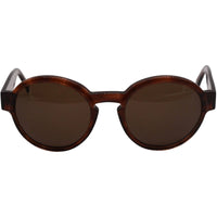Andy Wolf Women's Sunglasses - Clear Brown Havana Acetate Round Frame | ELEVATION D ,