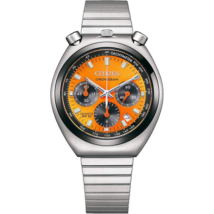 Citizen Men's Watch - Quartz Tsuno Chrono Orange Dial Steel Bracelet | AN3660-81X ,