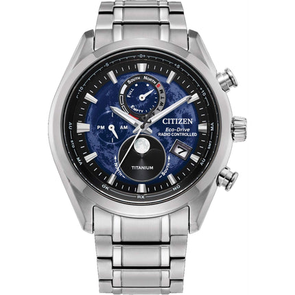 Citizen Men's Watch - Tsuki-yomi A-T Eco-Drive Blue Dial Bracelet | BY1010-57L ,