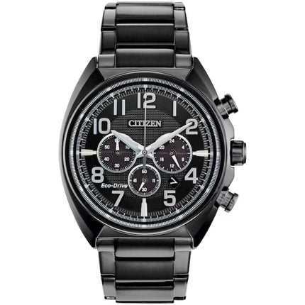 Citizen Men's Watch - Brycen Eco-Drive Chronograph Black Dial Bracelet | CA4285-68E ,