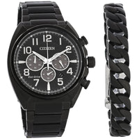 Citizen Men's Watch - Brycen Eco-Drive Chronograph Black Dial Bracelet | CA4285-68E ,