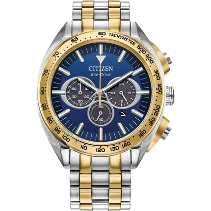 Citizen Men's Watch - Carson Eco-Drive Chrono Two Tone Steel Bracelet | CA4544-53L ,