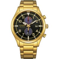 Citizen Men's Watch - Eco-Drive Chronograph Yellow Gold Steel Bracelet | CA7022-87E ,