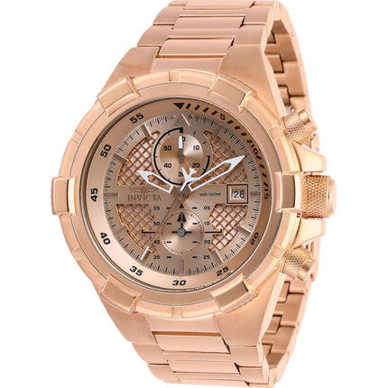 Invicta Men's Watch - Aviator Chrono Rose Gold Dial Stainless Steel Bracelet | 28128 ,